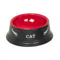 Nobby Миска керамическая красно/черная с рисунком Cat 14х4,8см